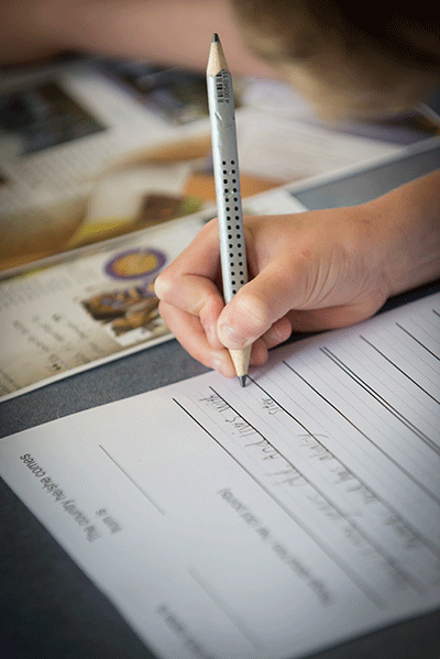 Student writing