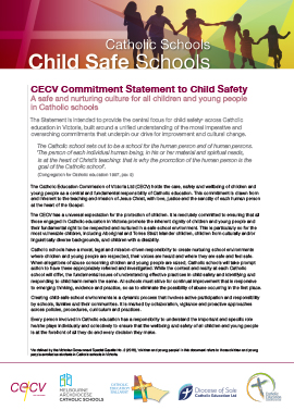 Click here to view CECV's commitment statement to child safety