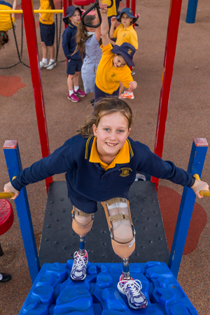 disabled student playing