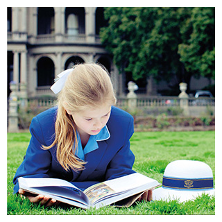 Imageof Loreto Mandeville Hall Toorak student reading a book