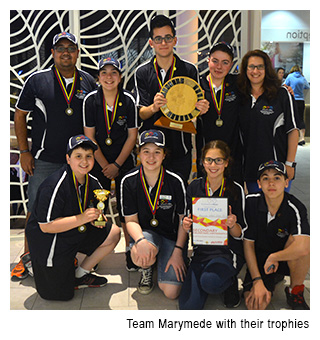 Student team from St Anthony's Noble Park in costume for their Robocup Dance performance