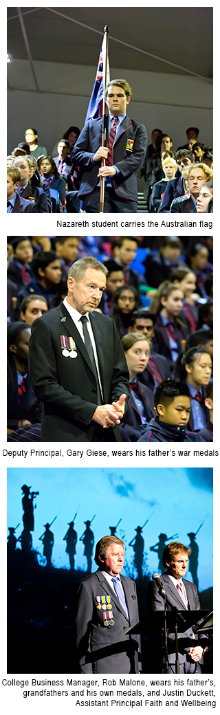 Nazareth College's tribute to the Anzacs