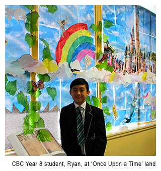 CBC Year 8 student, Ryan, at ' Once Upon a Time' Land