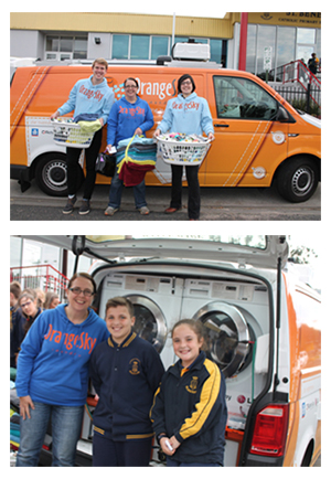 Orange Sky Laundry Founders and their Van