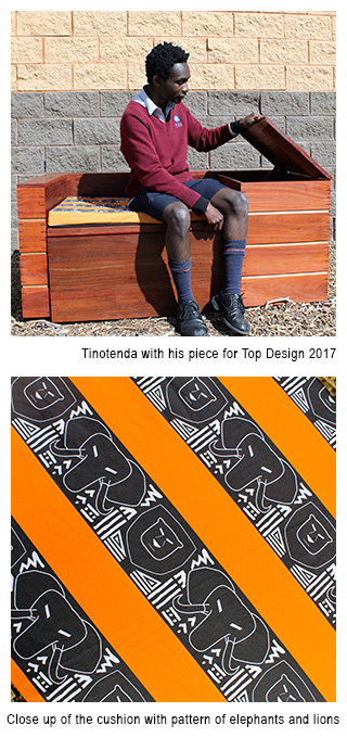 Tinotenda Mubayiwa with his award winning top design