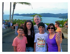 Lila McInerney and her family on holiday