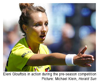 Eleni Glouftsis in action during the pre-season competiton