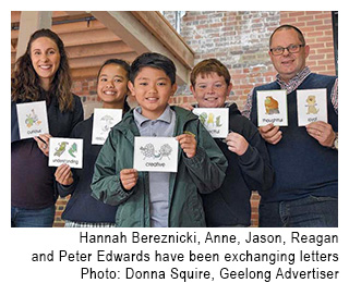 Image 1 - St Francis Xavier staff and students with their letters.