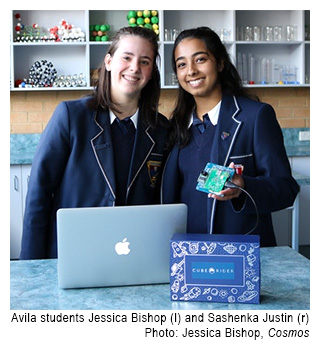 Avila students Jessica Bishop (left) and Sashenka Justin (right) Photo: Jessica Bishop, Cosmos
