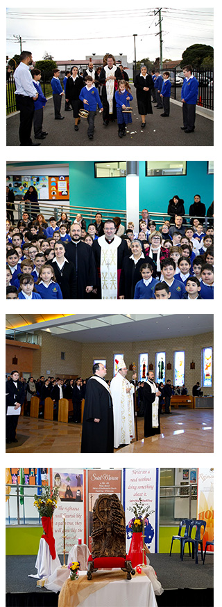 Images of students with his Excellency Bishop Antoine-Charbel Tarabay on a visit to Antonine College, Cedar Campus last week.