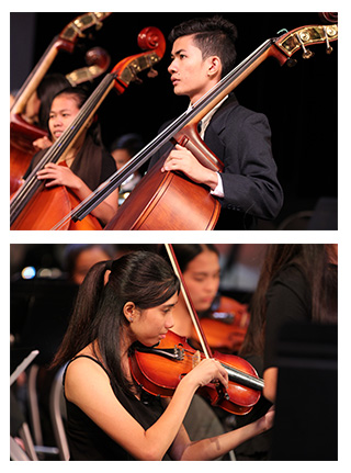 Orchestra performing.