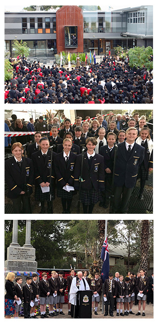 Images of various school's Anzac Day ceremonies.