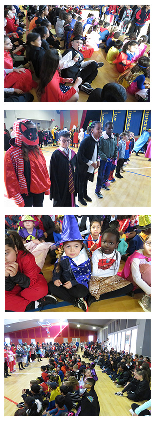 St James the Apostle School's students in costume for book week.