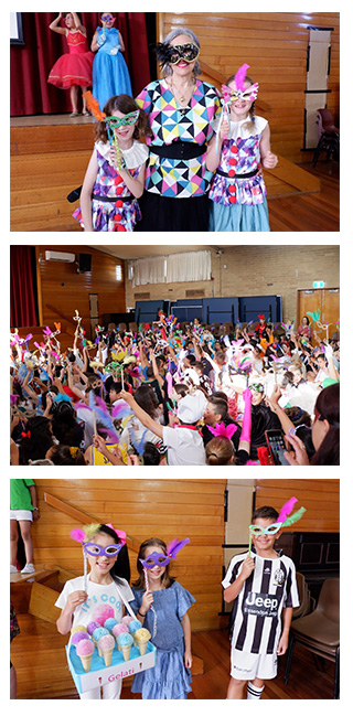 Students and teachers from Holy Name School, Reservoir, celebrating their love of Italy at their annual Carnevale Day.