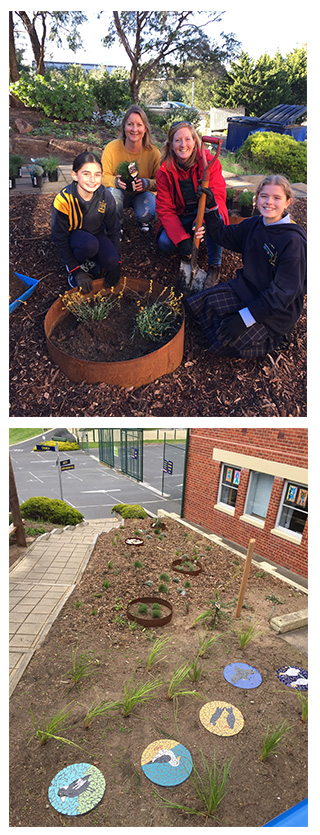 Students from St Joseph’s School, Sorrento and their garden.