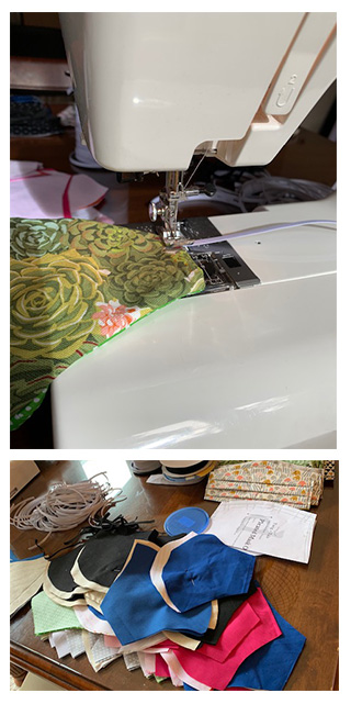 Sewing masks.