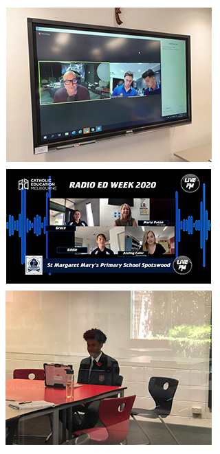 students participating in 'radio ed week'