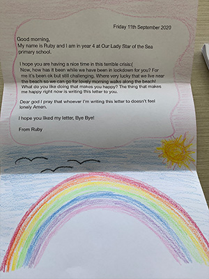 Student letter to ederly.
