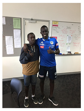 Soccer captain Thomas Deng