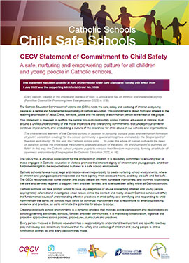 Click here to view CECV's commitment statement to child safety