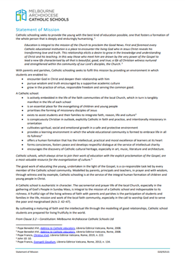 Statement of mission