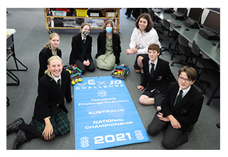 The Junior Robotics Team at Aquinas College, Ringwood.