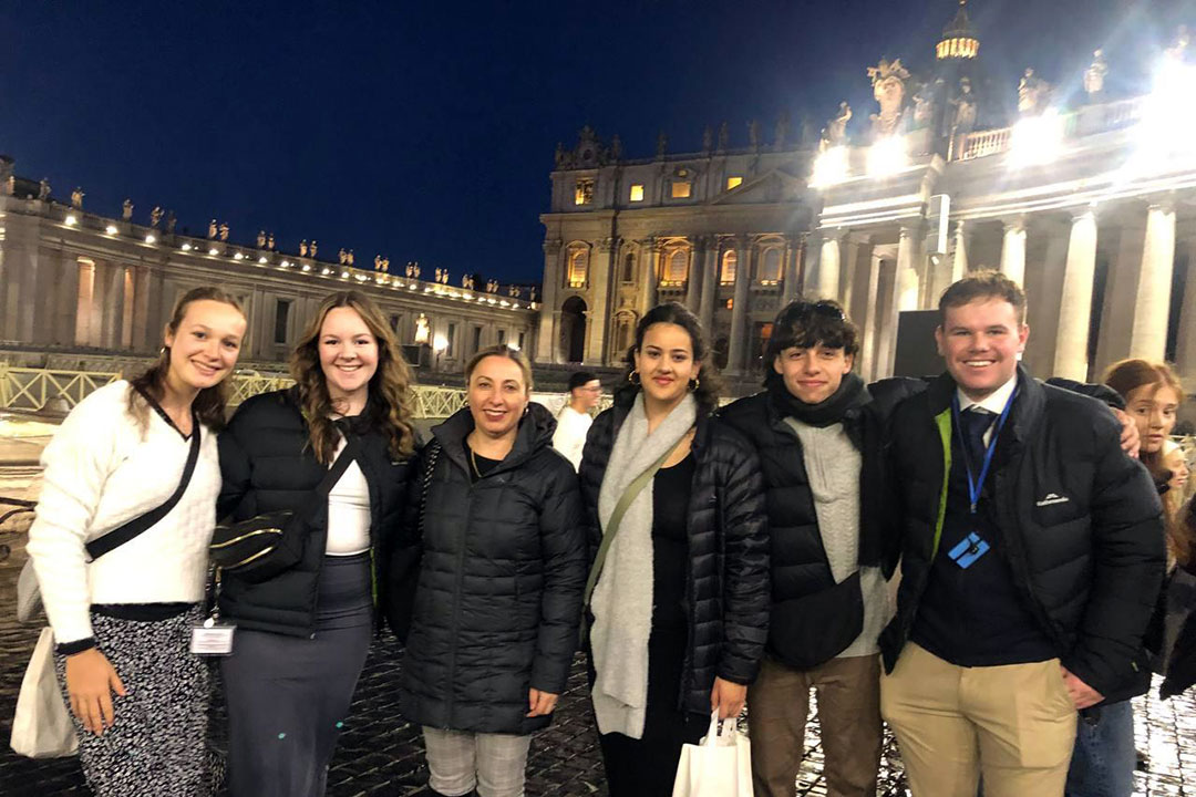 Students on the School Leaders Program in Rome