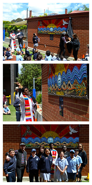 Wominjeka mosaic mural