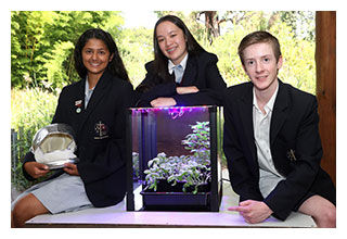 students with their growth chamber