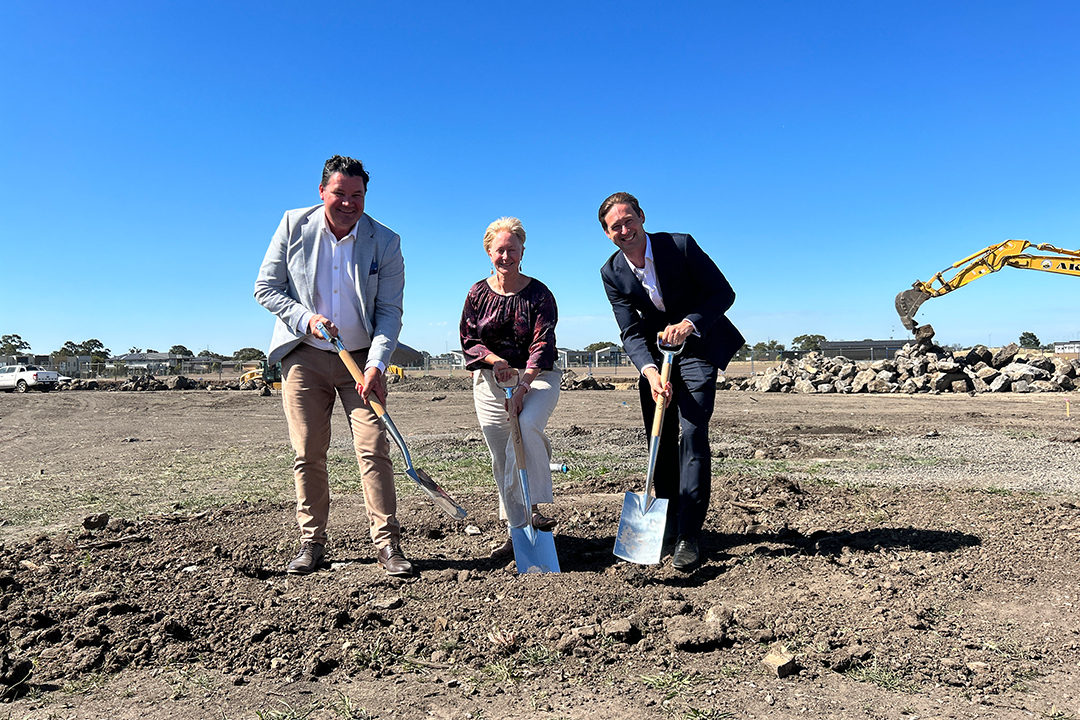 Breaking ground on the new school site