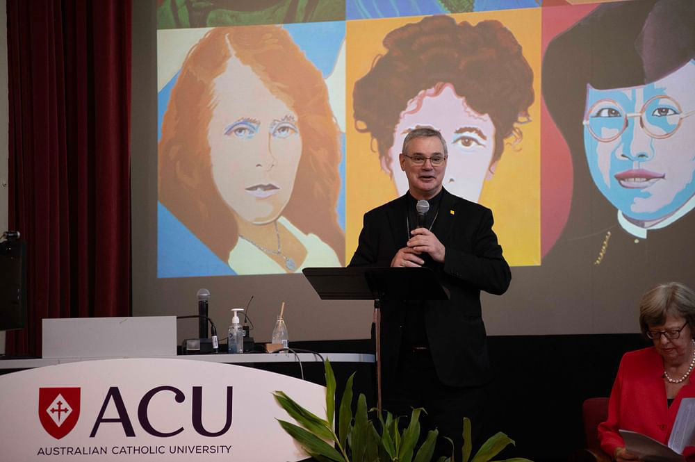 Archbishop Peter at the exhibition launch