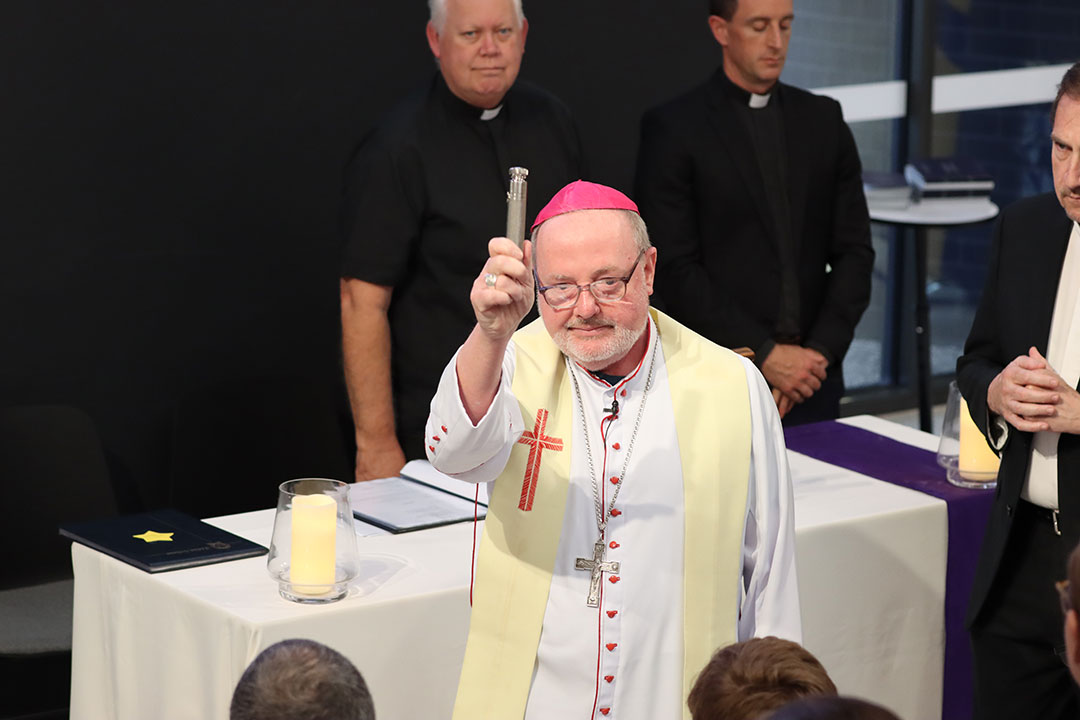 blessing the new facility