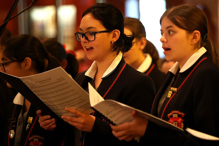 The choir from Sacred Heart Girls’ College, Hughesdale