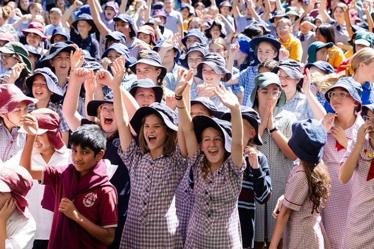 students at the Concert in the Park