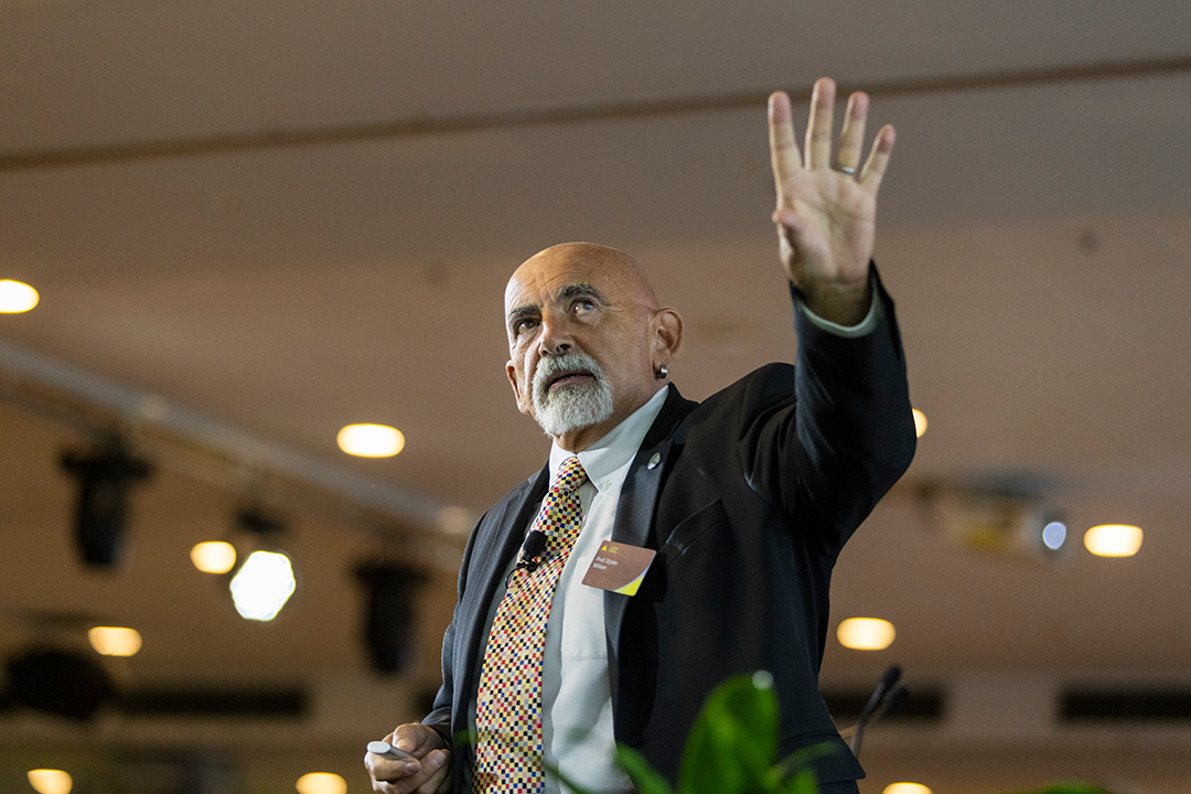 a speaker from the flourishing learners conference