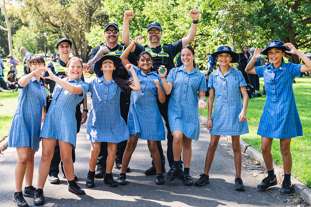 Students at the Concert in the Park