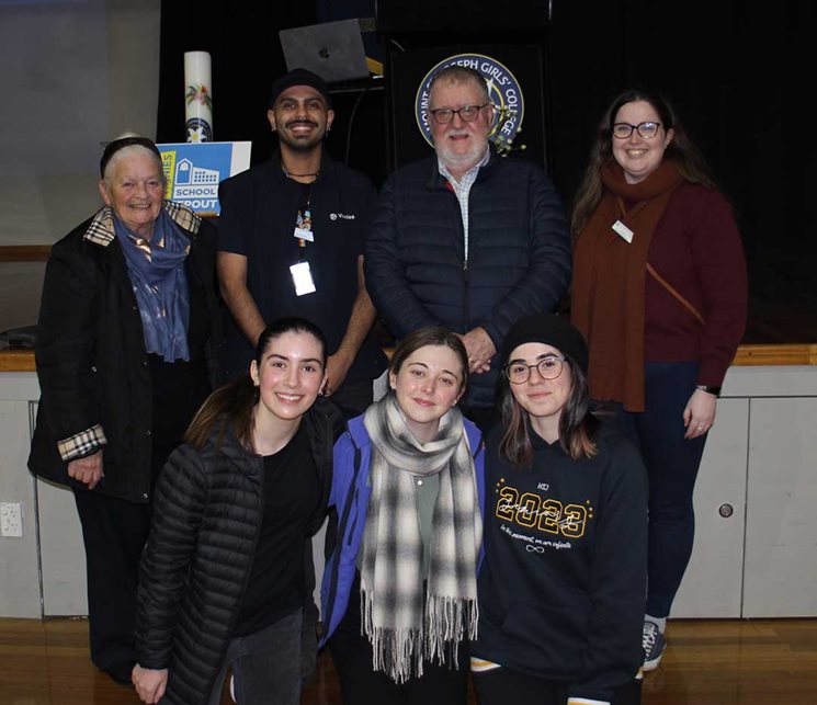 students at the college’s 2023 Vinnies Sleepout