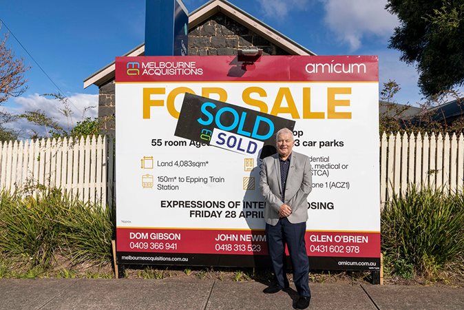 Principal Brian Hanley outside the new acquisition