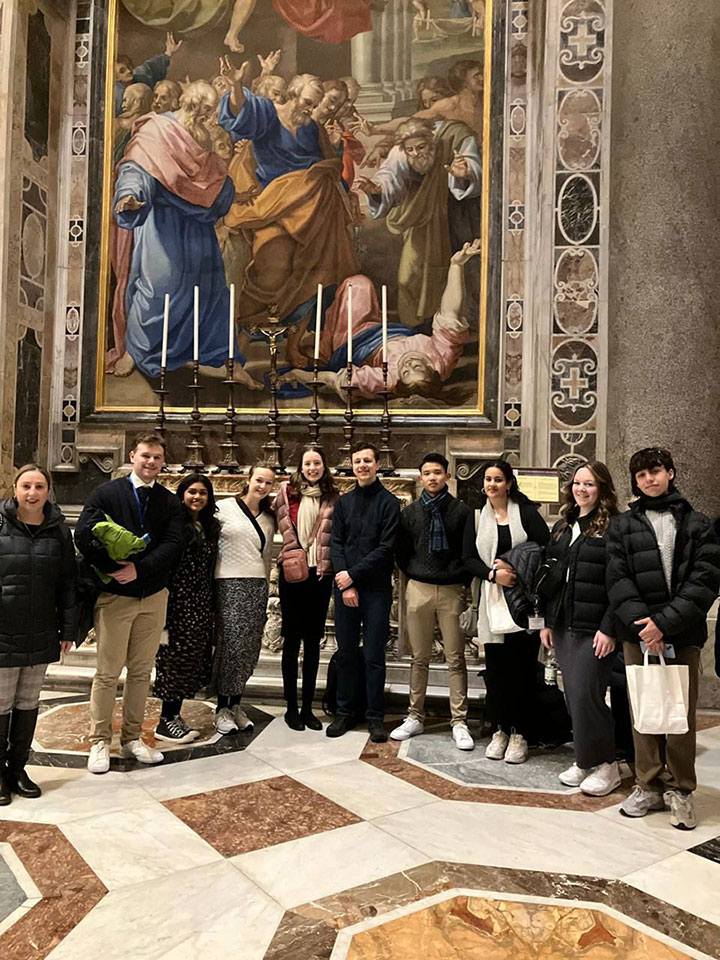 Students on the School Leaders Program in Rome